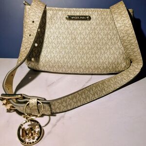 Michael Kors Gold Logo Crossbody Bag